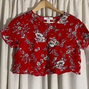 2/$10 Basics - Floral crop top
